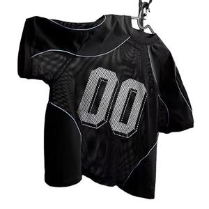Camisetas de fútbol de malla para hombre, estilo oversize, cuello redondo, con franjas reflectantes, uniformes de fútbol, camisetas deportivas de malla para hombre - Product Image 5