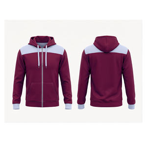 Sudadera con capucha lisa con cremallera completa para estampar, tela polar suave, proveedor mayorista de chaquetas con capucha para entrenamiento deportivo para hombres, mujeres y jóvenes - Product Image 2
