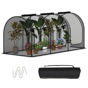 Serre de protection pour plantes en maille de nylon haute densité verte 108"x48"x47" avec porte zippée pour légumes et jardinage - Product Image 1