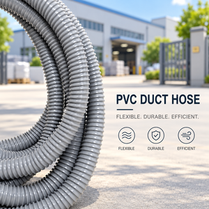 Tuyau flexible en PVC pour conduit d'air, 75 mm ID, 3 pouces, rouleau de 20 m, flexible, ondulé, pour atelier, flux d'air, OEM, ODM, commandes personnalisées, conduite d'air flexible, fourniture B2B - Product Image 1