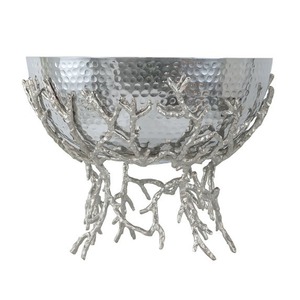Cuenco de Metal Hecho a Mano con Diseño de Rama de Coral, Estilo Contemporáneo para Uso Decorativo - Product Image 4