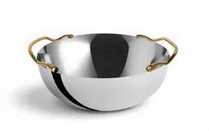Bol en métal doré glamour, fait main, poli, plat de service pour la présentation des aliments, décoration alimentaire de mariage, bols et plateaux en métal - Product Image 2