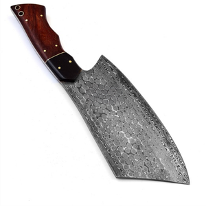 Couteaux de cuisine en gros avec lame à motifs faite à la main, manche en bois durable et tranchant aiguisé pour la cuisine commerciale et la préparation alimentaire - Product Image 4