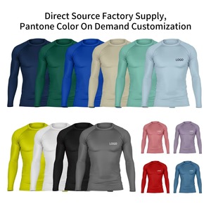 Camiseta de Compresión Personalizada para Hombre, Protección Solar UPF 50+, Secado Rápido, Transpirable, Anti UV, para Surf, Natación, Entrenamiento, BJJ, MMA - Product Image 2