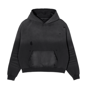 Sudadera con Capucha Personalizada Vintage de Corte Regular, 100% Algodón, Peso Pesado, para Hombre, Invierno, Teñido Liso, 380 Gramos, Lavado Ácido, Efecto Desgastado - Product Image 1