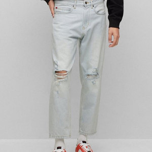 Pantalones vaqueros de hombre de mezclilla, ajustados, a la moda, con múltiples bolsillos, cómodos, venta al por mayor OEM, precio de fábrica. - Product Image 4
