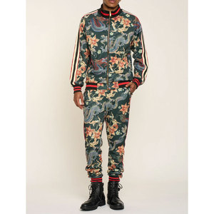 Pantalon de survêtement unisexe à cordon de serrage imprimé floral, décontracté, été, longueur intégrale, 100% polyester, respirant, coupe régulière, adulte - Product Image 3