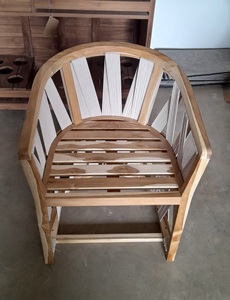 Silla de Comedor de Madera de Teca Sólida para Exteriores con Tejido de Cuerda Sin Cojines de KAG Furniture - Product Image 4