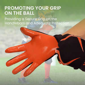 Customized <b>Sport</b> <b>Gloves</b> Sticky Grip Breathable Fabric Lightweight Support Kids American Football <b>Gloves</b> Custom Receiver <b>Gloves</b> - Product Image 2