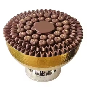 Tazón de chocolate de metal con diseño elegante, acabado dorado martillado, diseño glamuroso, hecho a mano, para regalos de fiesta, tazones para chocolate - Product Image 1