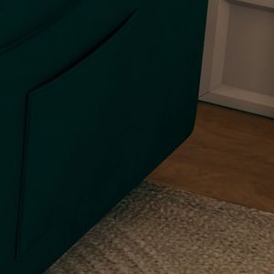 Divano Letto Elegante in Velluto Nero da 54 Pollici, Design Retrattile a Doppio Uso per Arredamento Centrato sul Soggiorno - Product Image 2