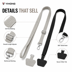 Sangle de téléphone <span class=keywords><strong>portable</strong></span> universelle réglable avec cordon d'épaule du fabricant, marque YH, longueur 120 cm pour téléphone - Product Image 4