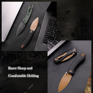 Couteau pliant, lame en acier inoxydable, manche en bois, couteau de camping pour la survie en plein air et l'usage quotidien, OEM personnalisable, cadeau pour homme - Product Image 6