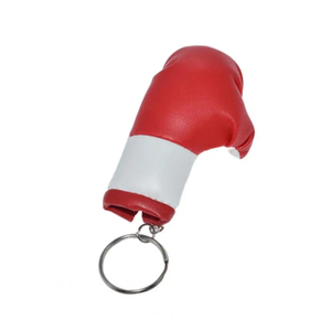 Mini Red Boxing Glove Keychain Faux Leather Unisex Slip-On Design for Boxing Enthusiasts - Product Image 1