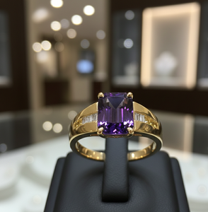 US 6 White Stone Engagement Style <b>Ring</b> 10mm with CZ 925 Sterling Silver 18K Gold Plated 8g Fine Jewelry At Wholesale Price - Product Image 1