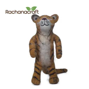 Wild Safari Animal Felt Tiger Wholesale Toy For Kids Children Life Like Safari Animal Figurine Decorations Home Decor Gift Items