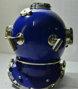 Casco de Buceo Antiguo de la Marina de los Estados Unidos, Modelo Mark V, Color Azul Real - Product Image 2