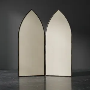 Artisan Design Modern Framed <b>Gothic</b> Arch Brass/<b>Mirror</b> Tabletop Durable Decorative Glass Home Interior Design - Product Image 4