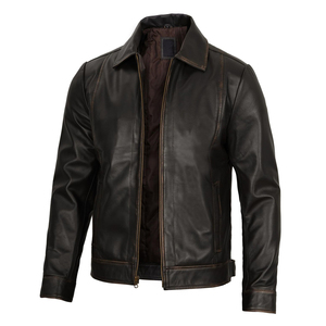 Chaqueta de Cuero para Hombre, Estilo Moderno, con Color y Etiquetas Personalizadas - Product Image 5