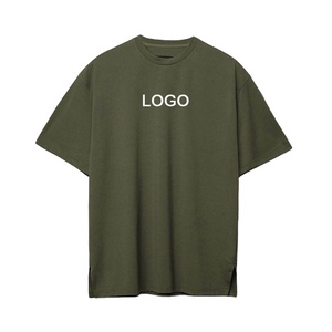 Oversized 100% Cotton Men's T-Shirt 280GSM Plain Gym Running Wear with Custom Logo From Pakistan Supplier - Product Image 1