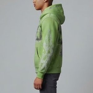 Nouveau sweat-shirt zippé vert à capuche pour homme avec impression numéro 3, poche avant, style streetwear, coupe régulière, idéal pour l'automne - Product Image 3