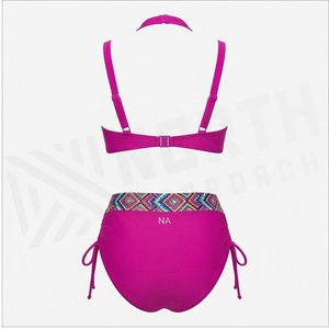 Conjunto de bikini rosa para mujer North Approach con cintura con estampado geométrico y diseño de lazo lateral - Product Image 2