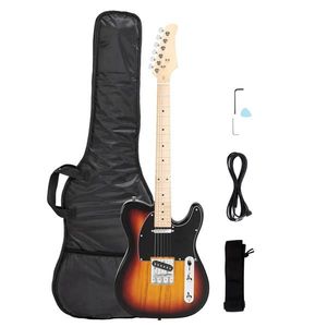 Sunset Color GTL Electric Guitar with Maple Fingerboard and SS Pickup - Product Image 1