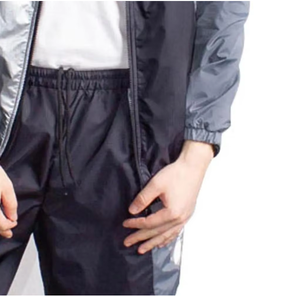 Ensemble de survêtement coupe-vent pour homme de haute qualité, 2 pièces, logo personnalisé, fermeture éclair, survêtements en nylon coupe-vent, prix de gros - Product Image 5