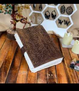 Vintage Handmade Embossed Leather Diary A5 Hardcover Thread Sewing Binding Gift <b>Journal</b> Tree <b>Life</b> Witchcraft Supplies Notebook - Product Image 3