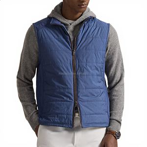 Chaqueta de Hombre Acolchada con Múltiples Bolsillos y Cuello Alto, de Lona, Transpirable, Resistente al Viento, Estilo Casual Urbano con Plumas - Product Image 1
