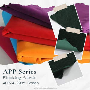 Tela de Poliéster Flocado de Alta Calidad de 54 Pulgadas, Tejido de Rayón Personalizado, APP74-2035 Verde - Product Image 2