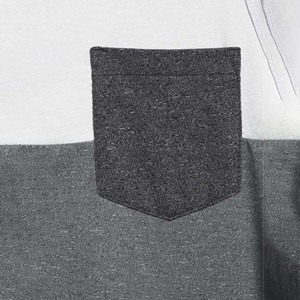 Débardeur pour homme à blocs de couleur avec poche, col rond, décontracté, tricoté, sans manches, gris et blanc, en coton - Product Image 6