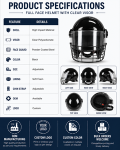 Vente directe d'usine, casque tactique FEENIX MS-01 ABS résistant aux rayures et aux UV, visière transparente, protection faciale de sécurité - Product Image 2