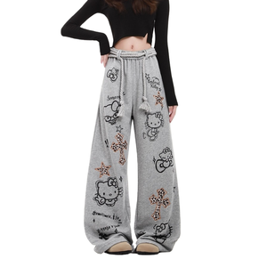Pantalones Deportivos Holgados de Diseño Casual para Mujer, Pantalones Cargo de Pierna Ancha de Alta Calidad para Verano - Product Image 5