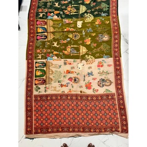 Sari de Viscosa Pura de Alta Calidad con Diseño Estampado para Bodas, Eventos Nocturnos y Fiestas, a Precio de Mayoreo - Product Image 1