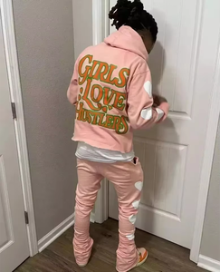 ชุดฮู้ดดี้ผู้ชายรุ่นใหม่สำหรับฤดูใบไม้ผลิและฤดูใบไม้ร่วง เนื้อผ้านุ่มสบายผิว สไตล์ลำลองและทันสมัย พร้อมลายพิมพ์ตัวอักษร - Product Image 3