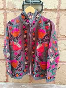 Hermosa Chaqueta Sarong India 100% Algodón con Estampado Vintage Multifloral, Vestido Boho para Fiestas de Invierno para Mujeres y Niñas - Product Image 2