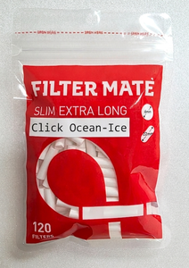 Filtres extra longs Slim Mate White Click Ocean Ice 22mm 6mm Accessoires pour fumeurs Pack de 120 - Product Image 1