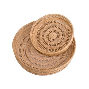 Nouvel Arrivage Plateau Rond Profond en Rotin Fait Main Durable Finition Naturelle Pour Hôtels et Décoration Intérieure Vente en Gros Fournisseur Écologique - Product Image 1
