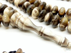 Enormes cuentas de oración islámicas de cuerno de búfalo, tasbih, subha, misbah - Product Image 3