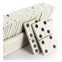 Jeu de dominos en pierre polie de couleur personnalisée, fait à la main, pour enfants et famille, jeu à domicile, best-seller 2025