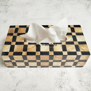 Elegante Porta Pañuelos Hecho a Mano con Incrustaciones de Hueso, Ecológico y Personalizado, Decoración Moderna para Mesa de Hogar, Tradebyd - Product Image 2