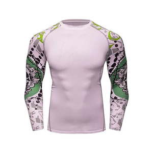 Custom <b>Mens</b> Short Sleeve <b>Compression</b> Rash Guard Anti-Bacterial Quick Dry Sublimated Superhero Inspired Training <b>Shirt</b> OEM - Product Image 2