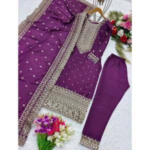 ชุดปาร์ตี้สำหรับผู้หญิงที่มีดีไซน์พร้อมชุด Dupatta ที่สวยงามสำหรับโอกาสพิเศษ - Product Image 2