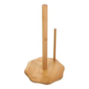 Support de papier essuie-tout en bois haut de gamme avec option de logo personnalisé, élégant, durable, finition noyer naturel - Product Image 2