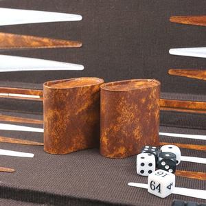 Wholesale High-Quality Customized Professional Luxury Blue Leather Hand Made <b>Backgammon</b> Game <b>Set</b> Gift Box - Product Image 4