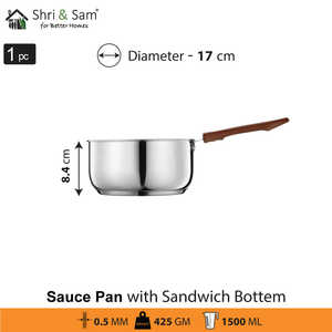 Sartén para salsa con fondo de sándwich de acero inoxidable - Product Image 6