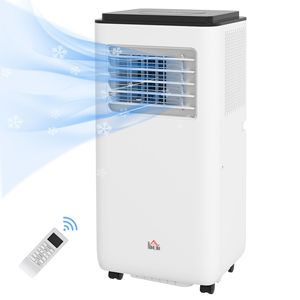 8,000 BTU White Mobile Air Conditioner for 345 Sq. Ft. Room Auto Sleep 24H Timer <b>Dehumidifier</b> Fan Window Kit Battery Powered - Product Image 1