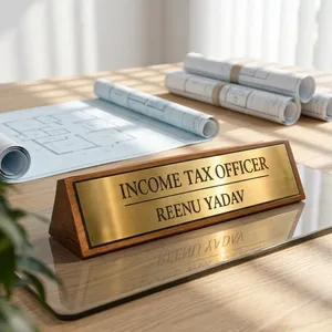Plaque de nom de bureau en bois personnalisée, gravée sur mesure, pour médecins, professionnels, cadres, enseignants, entreprises - Product Image 4