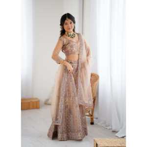 Hermoso Lehenga Choli con Bordado y Lentejuelas, Otros Accesorios Étnicos - Product Image 5